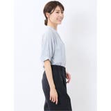 バンドカラー パフスリーブ 比翼ブラウス | TAKA-Q WOMEN | 詳細画像15