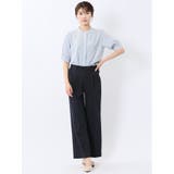 バンドカラー パフスリーブ 比翼ブラウス | TAKA-Q WOMEN | 詳細画像16