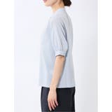 バンドカラー パフスリーブ 比翼ブラウス | TAKA-Q WOMEN | 詳細画像18