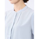 バンドカラー パフスリーブ 比翼ブラウス | TAKA-Q WOMEN | 詳細画像20