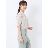 バンドカラー パフスリーブ 比翼ブラウス | TAKA-Q WOMEN | 詳細画像4