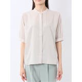 バンドカラー パフスリーブ 比翼ブラウス | TAKA-Q WOMEN | 詳細画像6