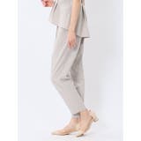 麻調合繊 ベルト付き テーパードパンツ(セットアップ可能) | TAKA-Q WOMEN | 詳細画像14