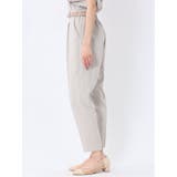 麻調合繊 ベルト付き テーパードパンツ(セットアップ可能) | TAKA-Q WOMEN | 詳細画像19