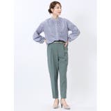 麻調合繊 ベルト付き テーパードパンツ(セットアップ可能) | TAKA-Q WOMEN | 詳細画像27