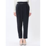 麻調合繊 ベルト付き テーパードパンツ(セットアップ可能) | TAKA-Q WOMEN | 詳細画像38