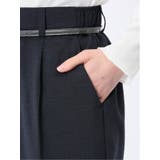 麻調合繊 ベルト付き テーパードパンツ(セットアップ可能) | TAKA-Q WOMEN | 詳細画像41