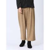 33ベージュ | ツイードライク タックワイドパンツ | TAKA-Q WOMEN