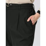 レーヨン混ストレッチ ベルト付きテーパードパンツ | TAKA-Q WOMEN | 詳細画像33