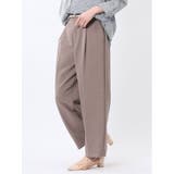 麻調合繊 ベルト付き ワイドパンツ(セットアップ可能) | TAKA-Q WOMEN | 詳細画像12