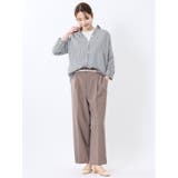 麻調合繊 ベルト付き ワイドパンツ(セットアップ可能) | TAKA-Q WOMEN | 詳細画像15