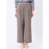 麻調合繊 ベルト付き ワイドパンツ(セットアップ可能) | TAKA-Q WOMEN | 詳細画像16