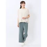 麻調合繊 ベルト付き ワイドパンツ(セットアップ可能) | TAKA-Q WOMEN | 詳細画像25