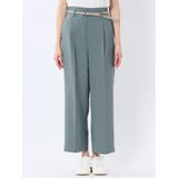 麻調合繊 ベルト付き ワイドパンツ(セットアップ可能) | TAKA-Q WOMEN | 詳細画像26