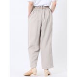 麻調合繊 ベルト付き ワイドパンツ(セットアップ可能) | TAKA-Q WOMEN | 詳細画像3