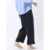 麻調合繊 ベルト付き ワイドパンツ(セットアップ可能) | TAKA-Q WOMEN | 詳細画像34
