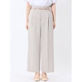 麻調合繊 ベルト付き ワイドパンツ(セットアップ可能) | TAKA-Q WOMEN | 詳細画像6