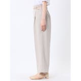 麻調合繊 ベルト付き ワイドパンツ(セットアップ可能) | TAKA-Q WOMEN | 詳細画像7