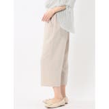 麻調合繊 ボタン付き クロップドパンツ(セットアップ可能) | TAKA-Q WOMEN | 詳細画像2