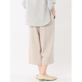 麻調合繊 ボタン付き クロップドパンツ(セットアップ可能) | TAKA-Q WOMEN | 詳細画像3