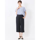 麻調合繊 ボタン付き クロップドパンツ(セットアップ可能) | TAKA-Q WOMEN | 詳細画像37
