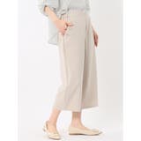 麻調合繊 ボタン付き クロップドパンツ(セットアップ可能) | TAKA-Q WOMEN | 詳細画像4