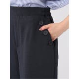 麻調合繊 ボタン付き クロップドパンツ(セットアップ可能) | TAKA-Q WOMEN | 詳細画像41