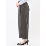 ストレッチ ボタン付き ワンタック ワイドパンツ | TAKA-Q WOMEN | 詳細画像2 