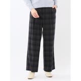 75紺 | ストレッチ 両面起毛 ツータック ワイドパンツ | TAKA-Q WOMEN