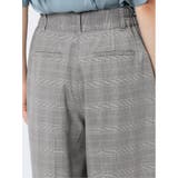 ストレッチウォッシャブル ボタン付き グレンチェック柄ワイドパンツ(セットアップ… | TAKA-Q WOMEN | 詳細画像10