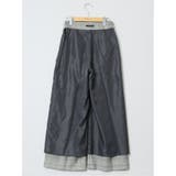 ストレッチウォッシャブル ボタン付き グレンチェック柄ワイドパンツ(セットアップ… | TAKA-Q WOMEN | 詳細画像13