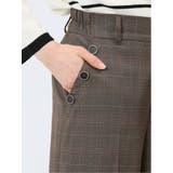 ストレッチウォッシャブル ボタン付き グレンチェック柄ワイドパンツ(セットアップ… | TAKA-Q WOMEN | 詳細画像23