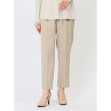 33ベージュ | ベルト付き タックテーパードパンツ | TAKA-Q WOMEN