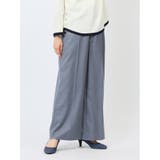 70青 | ボタン付き 無地ワイドパンツ | TAKA-Q WOMEN