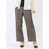 30茶 | ハンチ/HUNCH リネンライク タックストレートパンツ | TAKA-Q WOMEN