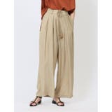 33ベージュ | ハンチ/HUNCH COOL TOUCH タックストレートパンツ | TAKA-Q WOMEN