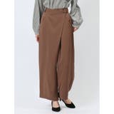 30茶 | アシメラップ風 ワイドパンツ | TAKA-Q WOMEN