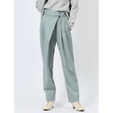 63スモーキーグリーン | 共ベルト付き ラップパンツ | TAKA-Q WOMEN