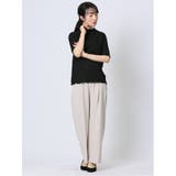 ストレッチレース調 ハイネック半袖プルオーバー | TAKA-Q WOMEN | 詳細画像30