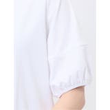 綿スムス クルーネック パフギャザーTシャツ | TAKA-Q WOMEN | 詳細画像10