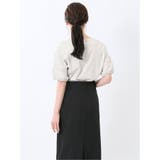 綿スムス クルーネック パフギャザーTシャツ | TAKA-Q WOMEN | 詳細画像15