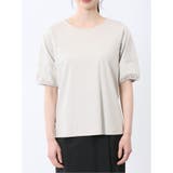 綿スムス クルーネック パフギャザーTシャツ | TAKA-Q WOMEN | 詳細画像18