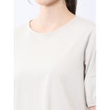 綿スムス クルーネック パフギャザーTシャツ | TAKA-Q WOMEN | 詳細画像21