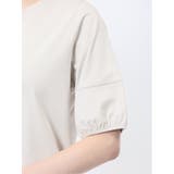 綿スムス クルーネック パフギャザーTシャツ | TAKA-Q WOMEN | 詳細画像22