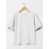 綿スムス クルーネック パフギャザーTシャツ | TAKA-Q WOMEN | 詳細画像23