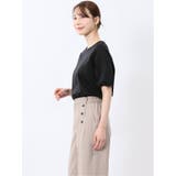 綿スムス クルーネック パフギャザーTシャツ | TAKA-Q WOMEN | 詳細画像26