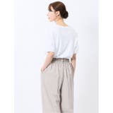 綿スムス クルーネック パフギャザーTシャツ | TAKA-Q WOMEN | 詳細画像3