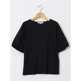 綿スムス クルーネック パフギャザーTシャツ | TAKA-Q WOMEN | 詳細画像35