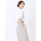 綿スムス クルーネック パフギャザーTシャツ | TAKA-Q WOMEN | 詳細画像4
