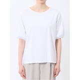 綿スムス クルーネック パフギャザーTシャツ | TAKA-Q WOMEN | 詳細画像6